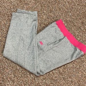 Nike pink/gray warm up pants. Girls size medium